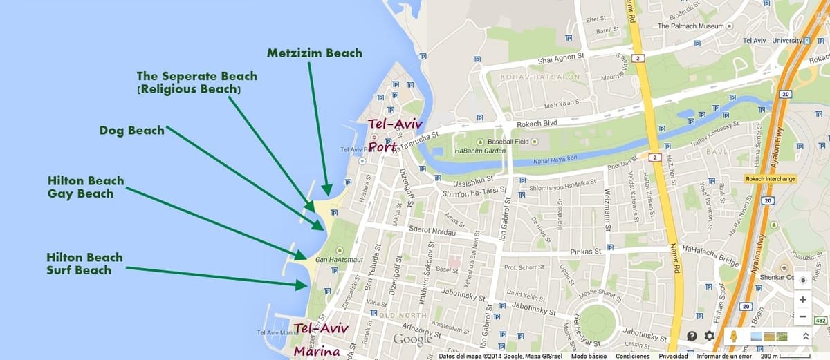 карта намаль Тель-Авив