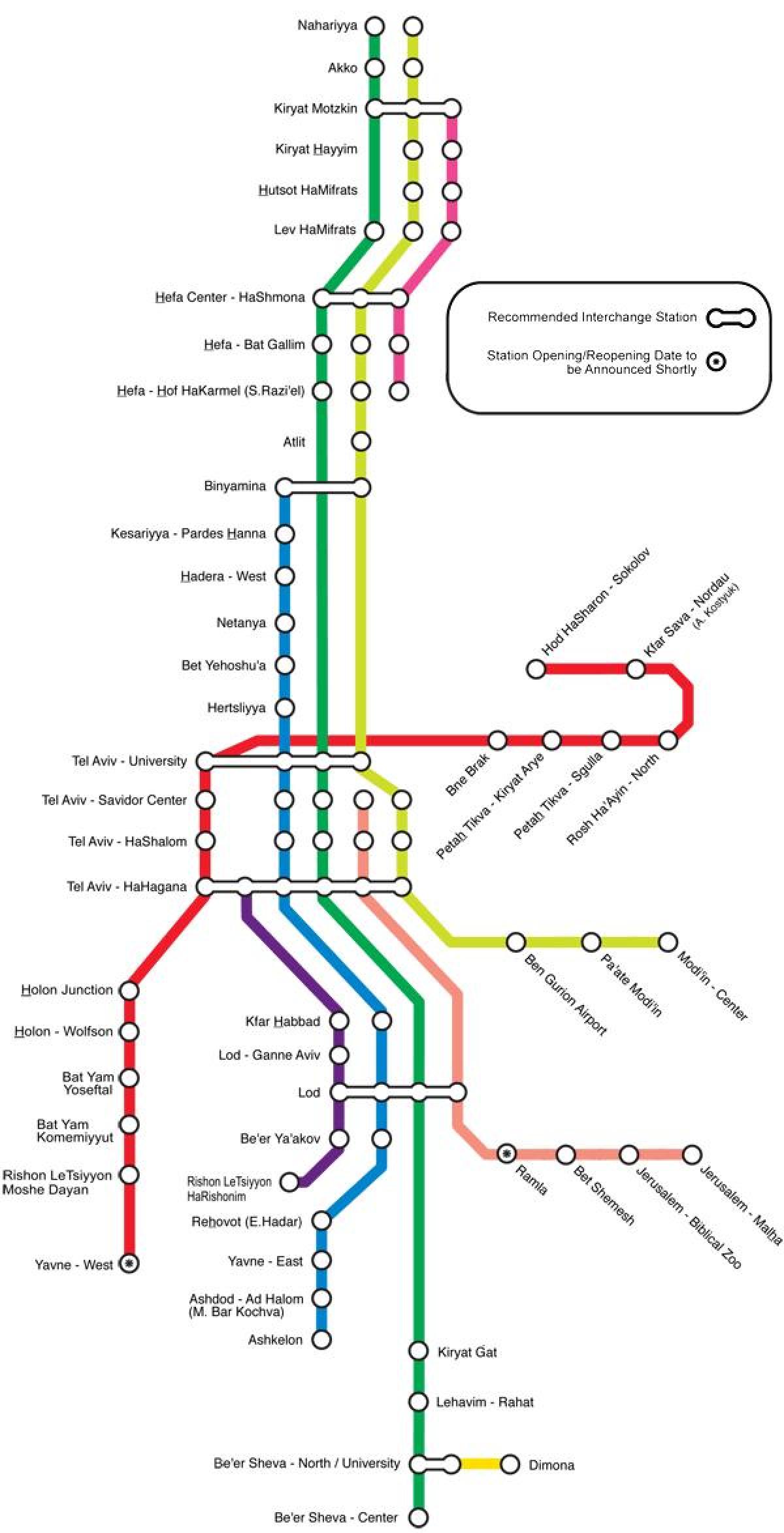 Тель-Авив железнодорожные вокзалы карте
