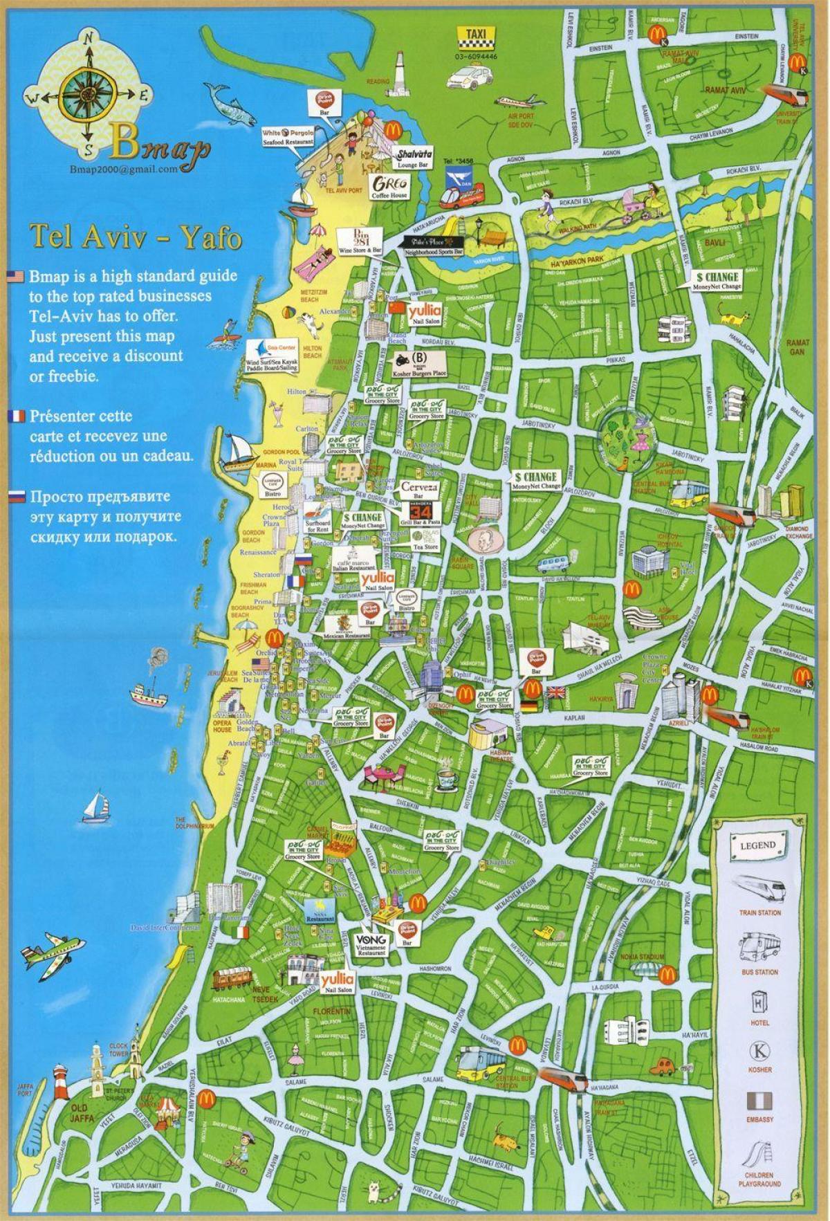 Тель-Авив достопримечательности карта