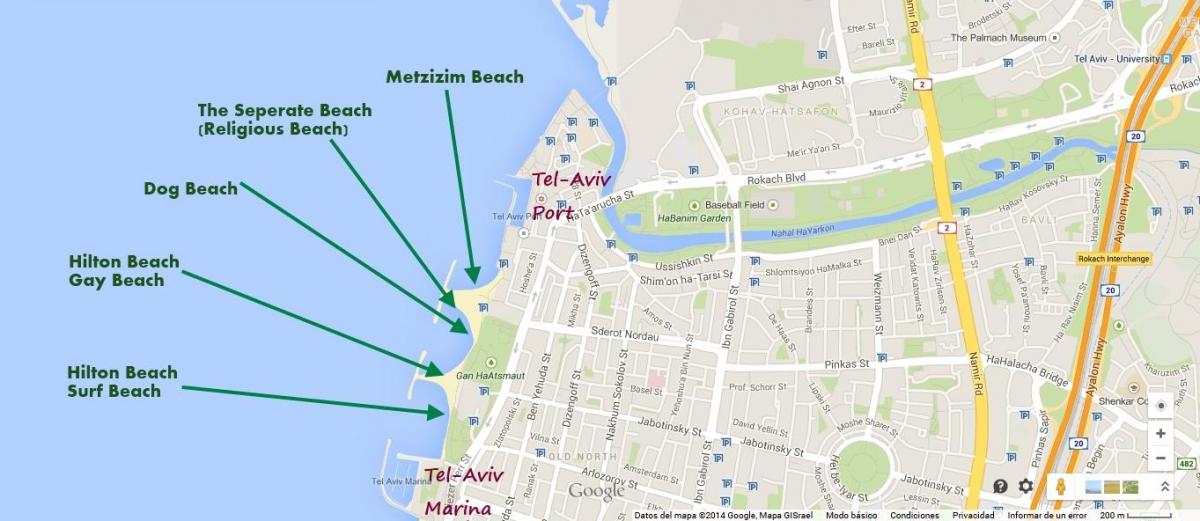 карта намаль Тель-Авив