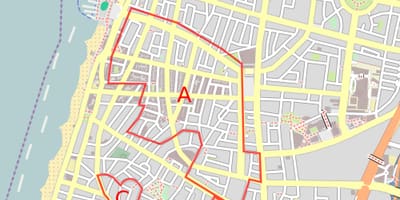 Карта Белый город Тель-Авив