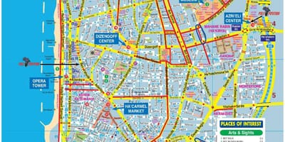 Карта Тель-Авива на велосипеде