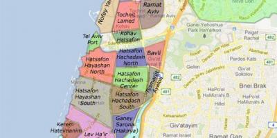Тель-Авив кварталы карте