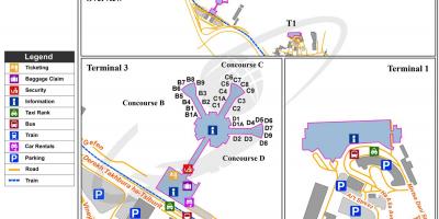 Терминал аэропорта Бен-Гурион 3 карте
